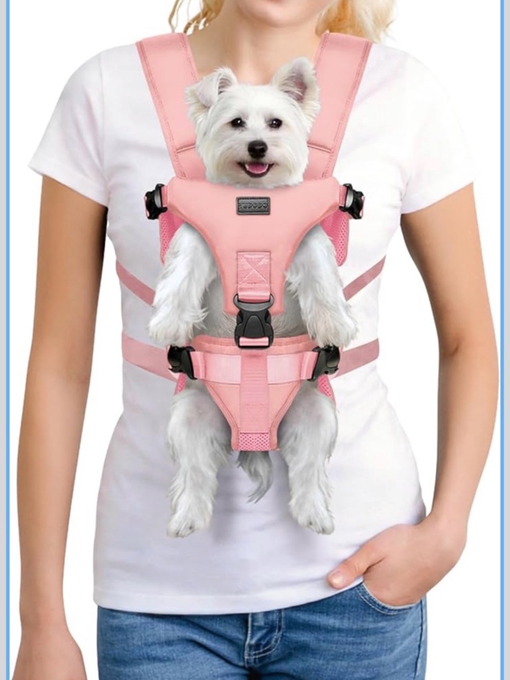 Yudodo Pink Pet Dog Front Carrier Backpack Small 6-11 Lbs Adjustable NWOT
